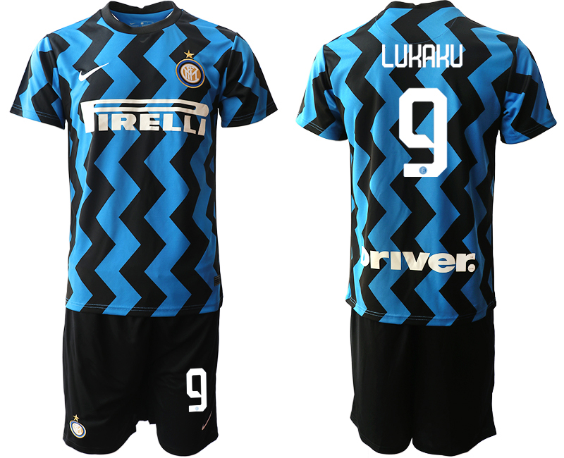 Men 2020-2021 club Inter milan home #9 blue Soccer Jerseys